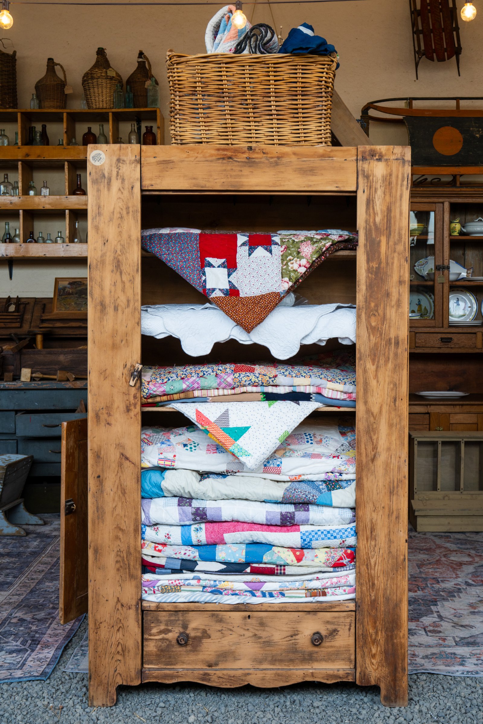 Vintage textiles and handmade pieces