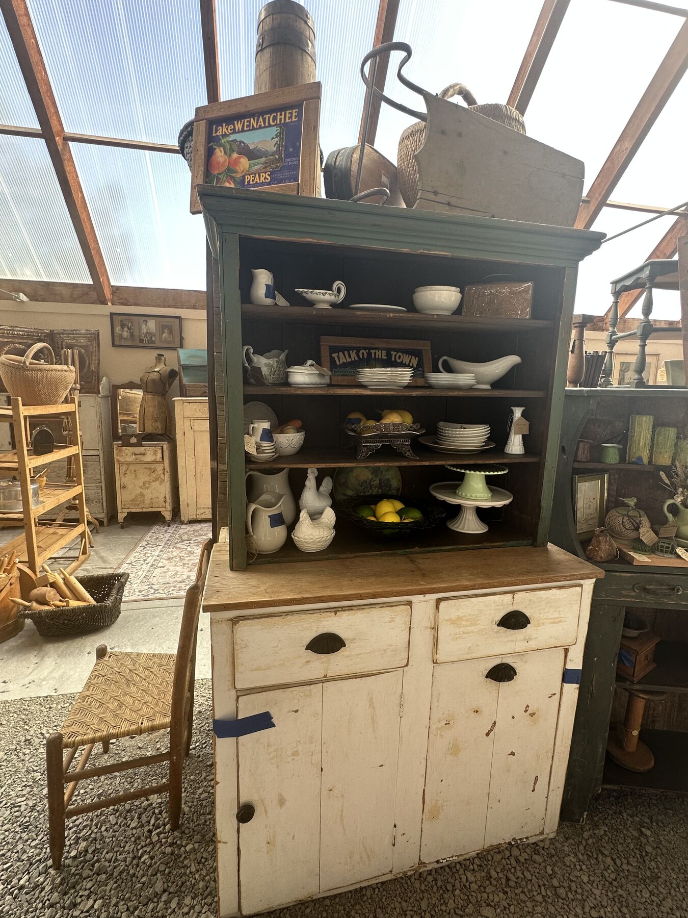 Ironstone and antique kitchenware
